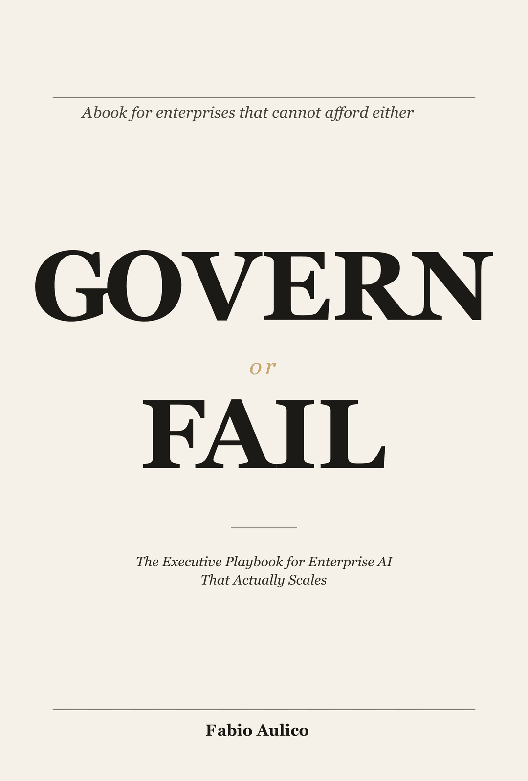 Govern or Fail book cover